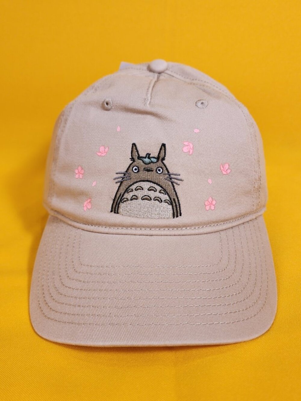 Studio Ghibli My Neighbor Totoro Cherry Blossom Beige Dad Hat Baseball Cap NEW